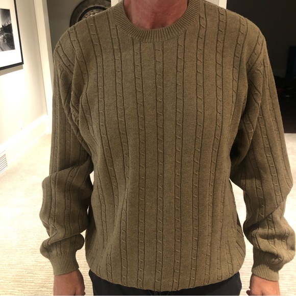 IZod mens cable crewneck sweater - Picture 1 of 4